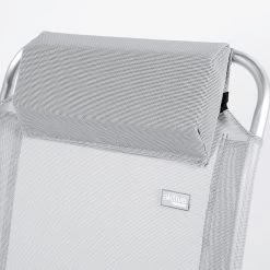 AKTIVE - Chaise Pliante Haute Avec Dossier Haut Réglable 5 Positions, Gris -Camping En Plein Air aktive chaise pliante haute avec dossier haut reglable 5 positions gris 4