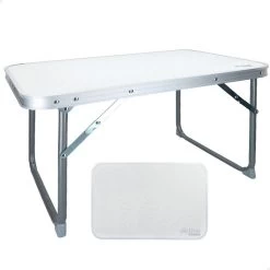 Camping En Plein Air 44 AKTIVE - Table Pliante . Table Basse Blanche En Aluminium - 40x60x40 Cm