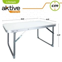 AKTIVE - Table Pliante . Table Basse Blanche En Aluminium - 40x60x40 Cm 8 AKTIVE - Table Pliante . Table Basse Blanche En Aluminium - 40x60x40 Cm -Camping En Plein Air aktive table pliante table basse blanche en aluminium 40x60x40 cm 3