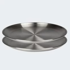 Assiette Plate De Camping | Diamètre Env. 23 Cm | Acier Inox | 2 Assiettes -Camping En Plein Air assiette plate de camping diametre env 23 cm acier inox 2 assiettes 5