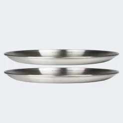 Assiette Plate De Camping | Diamètre Env. 23 Cm | Acier Inox | 2 Assiettes -Camping En Plein Air assiette plate de camping diametre env 23 cm acier inox 2 assiettes 6