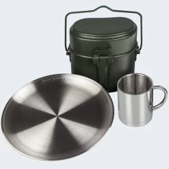 Batterie De Cuisine De Camping, Assiette Plate Et Tasse Isotherme Set -Camping En Plein Air batterie de cuisine de camping assiette plate et tasse isotherme set 2