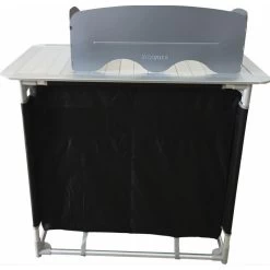 BAYASUN Meuble De Cuisine 4 Étagères Pieds Réglables Gris 9 BAYASUN Meuble De Cuisine 4 Étagères Pieds Réglables Gris -Camping En Plein Air bayasun meuble de cuisine 4 etageres pieds reglables gris 4