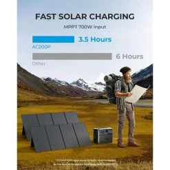BLUETTI AC200P Générateur Solaire 2000Wh/2000W Pour Camping-car, Maison -Camping En Plein Air bluetti ac200p generateur solaire 2000wh2000w pour camping car maison 3