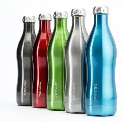 Bouteille Isotherme Double Paroi Collection Metallic - 750 Ml - Bleu -Camping En Plein Air bouteille isotherme double paroi collection metallic 750 ml bleu 3