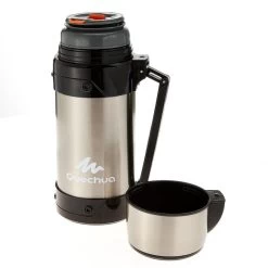 Quechua Bouteille Isotherme Inox 1,5L Avec Gobelet Pour La Randonnée -Camping En Plein Air bouteille isotherme inox 15l avec gobelet pour la randonnee 4