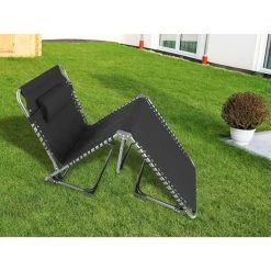 Chaise Longue Torget - Transat - Bain De Soleil 190x60x30 Cm - 150 Kg - Pliable -Camping En Plein Air chaise longue torget transat bain de soleil 190x60x30 cm 150 kg pliable 3
