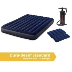 Intex Classic Downy - Lit Gonflable - 203x152x25cm - Compris Les Accessoires -Camping En Plein Air classic downy lit gonflable 203x152x25cm compris les accessoires 2
