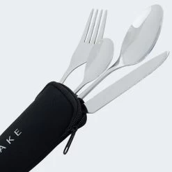 Couverts De Camping Set | Fourchette, Couteau, 2 Cuillères | Incl. Sac | Acier -Camping En Plein Air couverts de camping set fourchette couteau 2 cuilleres incl sac acier 3