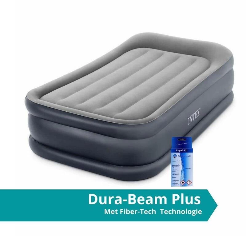 Intex Deluxe Pillow Rest Raised Twin - Lit Gonflable - 191x99x42cm - Avec Accessoires 1 Intex Deluxe Pillow Rest Raised Twin - Lit Gonflable - 191x99x42cm - Avec Accessoires