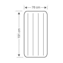 Intex Downy Jr. Twin Airbed - Lit Gonflable - 191x76x25cm - Avec Accessoires -Camping En Plein Air downy jr twin airbed lit gonflable 191x76x25cm avec accessoires 3