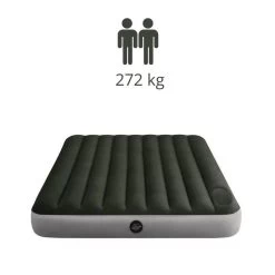 Intex Downy Queen Airbed - Lit Gonflable - 203x152x25cm - Avec Accessoires -Camping En Plein Air downy queen airbed lit gonflable 203x152x25cm avec accessoires 2