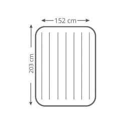 Intex Downy Queen Airbed - Lit Gonflable - 203x152x25cm - Avec Accessoires -Camping En Plein Air downy queen airbed lit gonflable 203x152x25cm avec accessoires 3