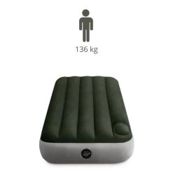 Intex Downy Twin Airbed With Foot BIP - Lit Gonflable - 191x99x25cm - Avec Accessoires -Camping En Plein Air downy twin airbed with foot bip lit gonflable 191x99x25cm avec accessoires 2