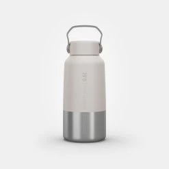 Quechua Gourde Inox 0,6L Avec Bouchon à Vis Pour La Randonnée - Blanc -Camping En Plein Air gourde inox 06l avec bouchon a vis pour la randonnee blanc 9