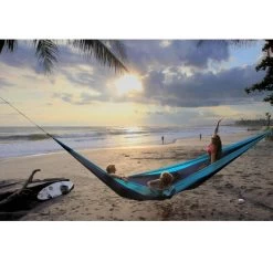 TICKET TO THE MOON Hamac King SizeAqua / Gris Foncé -Camping En Plein Air hamac king sizeaqua gris fonce 4