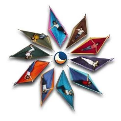 TICKET TO THE MOON Hamac Original Orange/ Gris Foncé -Camping En Plein Air hamac original orange gris fonce 3