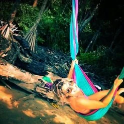 TICKET TO THE MOON Hamac TTTM Original Bleu Aqua / Rose -Camping En Plein Air hamac tttm original bleu aqua rose 2