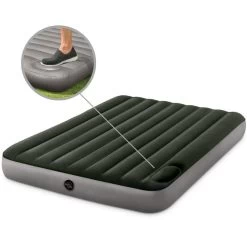 Matelas Gonflable - Intex Downy -2 Personnes - 152x203x25 Cm (BxLxH) -Camping En Plein Air matelas gonflable intex downy 2 personnes 152x203x25 cm bxlxh 4