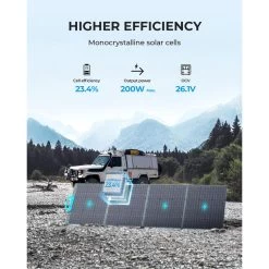 Panneau Solaire BLUETTI PV200 | 200 W -Camping En Plein Air panneau solaire bluetti pv200 200 w 2