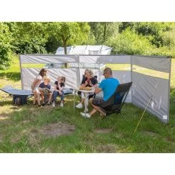 Paravent De Camping Bora - Brise-Vue - 4,5 X 1,4 M - Résistant Au Vent - Gris -Camping En Plein Air paravent de camping bora brise vue 45 x 14 m resistant au vent gris 2