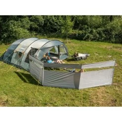 Paravent De Camping Bora - Brise-Vue - 4,5 X 1,4 M - Résistant Au Vent - Gris -Camping En Plein Air paravent de camping bora brise vue 45 x 14 m resistant au vent gris 3