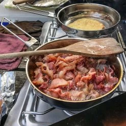 Pathfinder Poêle à Frire Pliable En Acier Inoxydable Avec Couvercle -Camping En Plein Air pathfinder poele a frire pliable en acier inoxydable avec couvercle 3