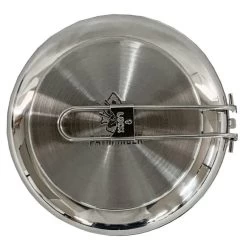 Pathfinder Poêle à Frire Pliable En Acier Inoxydable Avec Couvercle -Camping En Plein Air pathfinder poele a frire pliable en acier inoxydable avec couvercle 4