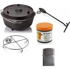 Petromax Dutch Oven FT6-6QT (avec Pieds) Ensemble - Poêle + Conditionneur +