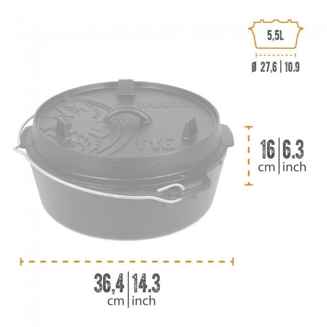 Petromax Dutch Oven FT6-6QT - Sans Pieds 3 Petromax Dutch Oven FT6-6QT - Sans Pieds – Image 3