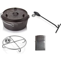 Petromax Dutch Oven FT6-6QT (Sans Pieds) Set - Poêle + Levier De Couvercle +