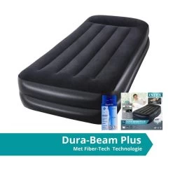 Intex Pillow Rest Raised Twin - Lit Gonflable - 191x99x42cm - Compris Les Accessoires