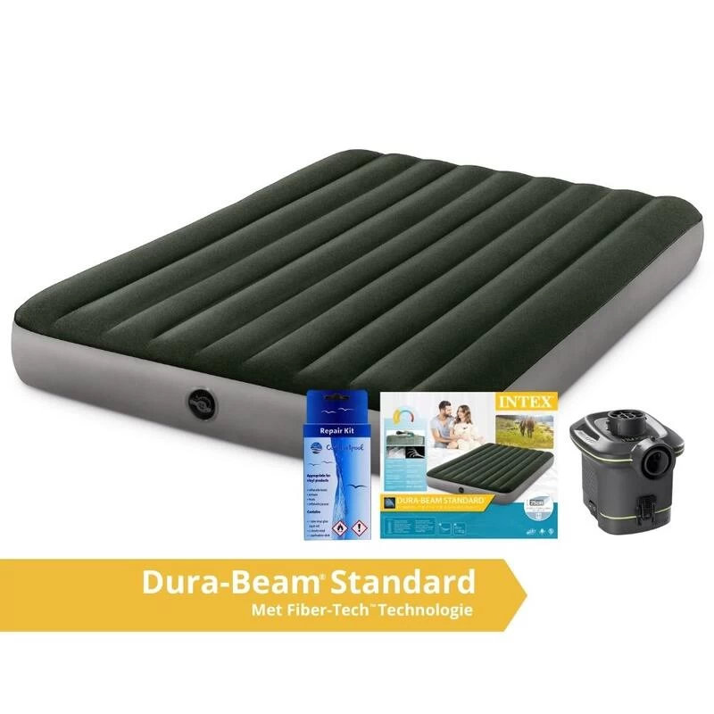 Intex Prestige Downy Jr. Twin Airbed - Lit Gonflable - 191x152x25cm - Avec Accessoires 1 Intex Prestige Downy Jr. Twin Airbed - Lit Gonflable - 191x152x25cm - Avec Accessoires