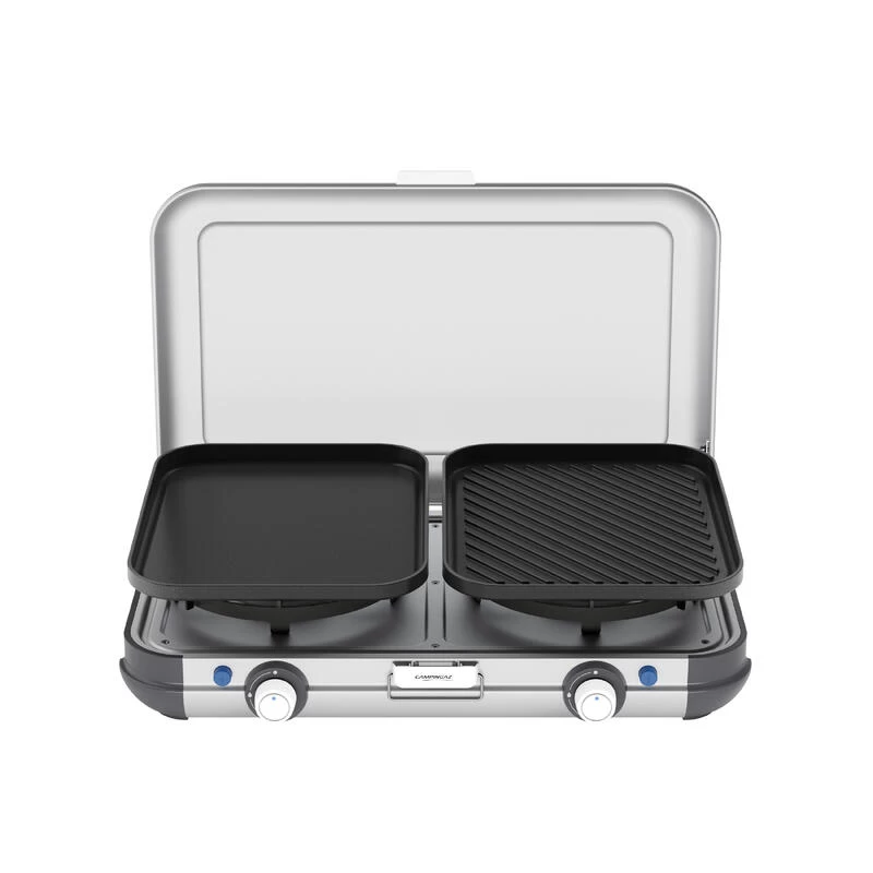 Campingaz Réchaud De Camping à Gaz 2 Feux Camp & Grill - Plancha, Grill Et Wok 4 Campingaz Réchaud De Camping à Gaz 2 Feux Camp & Grill - Plancha, Grill Et Wok – Image 4