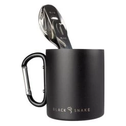 Set De Couverts De Camping & Tasse Thermique à Mousqueton | 1 Personne