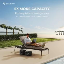Station Électrique Portable BLUETTI AC60+B80+PV120 Pour Camping -Camping En Plein Air station electrique portable bluetti ac60b80pv120 pour camping 2
