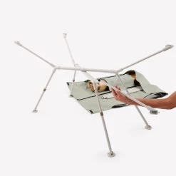 Quechua TABLE DE CAMPING COMPACTE 4/6 PERSONNES - PLATEAU BOIS - POCHE DE RANGEMENT -Camping En Plein Air table de camping compacte 46 personnes plateau bois poche de rangement 5