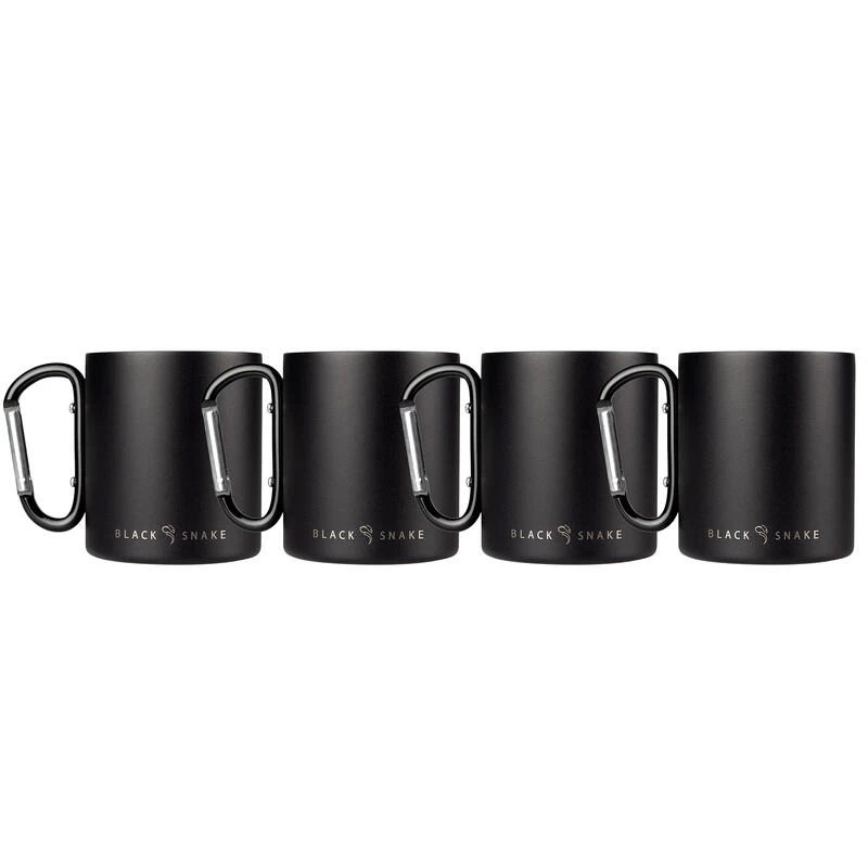 Tasse Thermique De Camping 300 Ml | Mousqueton | Acier Inoxydable | 4 Gobelets 1 Tasse Thermique De Camping 300 Ml | Mousqueton | Acier Inoxydable | 4 Gobelets