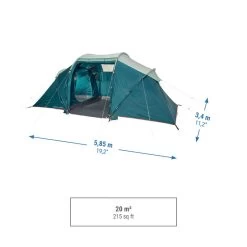 Quechua Tente à Arceaux De Camping - Arpenaz 4.2 - 4 Personnes - 2 Chambres -Camping En Plein Air tente a arceaux de camping arpenaz 42 4 personnes 2 chambres 3