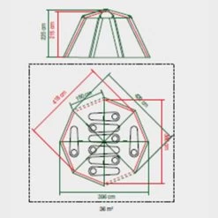 Tente Coleman 8 Personnes Octagon Gris -Camping En Plein Air tente coleman 8 personnes octagon gris 6
