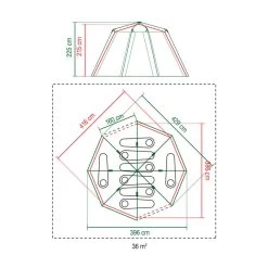 Tente Coleman Octagon 8 (Verte) -Camping En Plein Air tente coleman octagon 8 verte 5