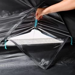 Quechua Tente De Camping - MH100 - 3 Places - Fresh & Black -Camping En Plein Air tente de camping mh100 3 places fresh and black 9