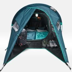 Quechua Tente De Camping - MH100 XL - 2 Places - Fresh & Black -Camping En Plein Air tente de camping mh100 xl 2 places fresh and black 4