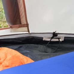 Tente De Camping Tipii - 6 Personnes - Hauteur 2,50m - Moustiquaire - Beige/Gris -Camping En Plein Air tente de camping tipii 6 personnes hauteur 250m moustiquaire beigegris 3