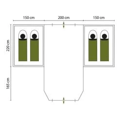 Tente Dôme Hammerfest 4 Plus - Camping - 2 Cabines - 4 Personnes - 2 Entrées -Camping En Plein Air tente dome hammerfest 4 plus camping 2 cabines 4 personnes 2 entrees 6