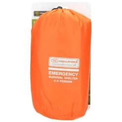 HIGHLANDER Tente D'urgence Abri De Survie 4-5 Personnes - Orange -Camping En Plein Air tente durgence abri de survie 4 5 personnes orange 4