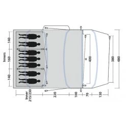 Tente Gonflable Outwell Jacksondale 7PA -Camping En Plein Air tente gonflable outwell jacksondale 7pa 2