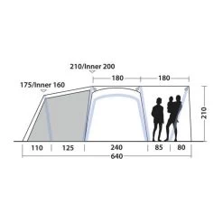 Tente Gonflable Outwell Oakdale 5PA -Camping En Plein Air tente gonflable outwell oakdale 5pa 3