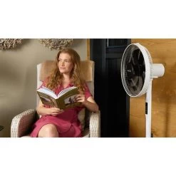 Trépied De Ventilateur Sur Pied Luvego Avec Télécommande - Minuterie - 40CM -Camping En Plein Air trepied de ventilateur sur pied luvego avec telecommande minuterie 40cm 3